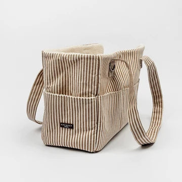 Dog Carrier - Linen Stripes