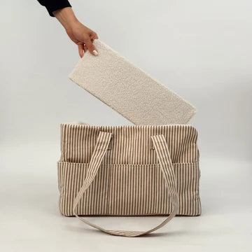 Dog Carrier - Linen Stripes